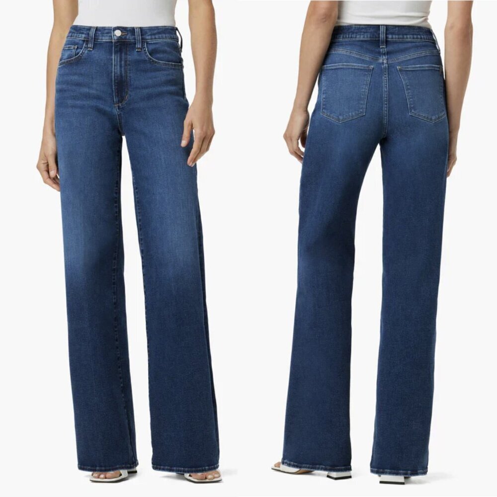 Joes’s The Mia Flawless High Rise Wide Leg Stretch Jeans Move On Dark Blue, 26